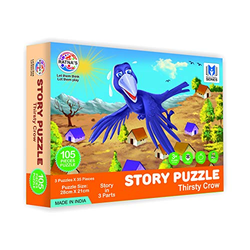 Preview image Interactive Jigsaw Puzzle & Storybook Set for Kids - The Thirsty Crow- BachcheCompany.com