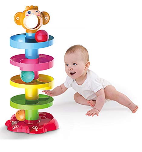 5 Layer Roll Ball Tower Shape Sorter Toy for Babies - BachcheCompany.com