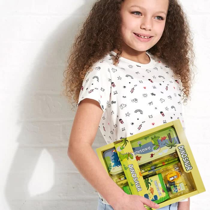5th product image for Dinosaur Stationery Set for Kids - 7 Pcs Gift Kit - BachcheCompany.com