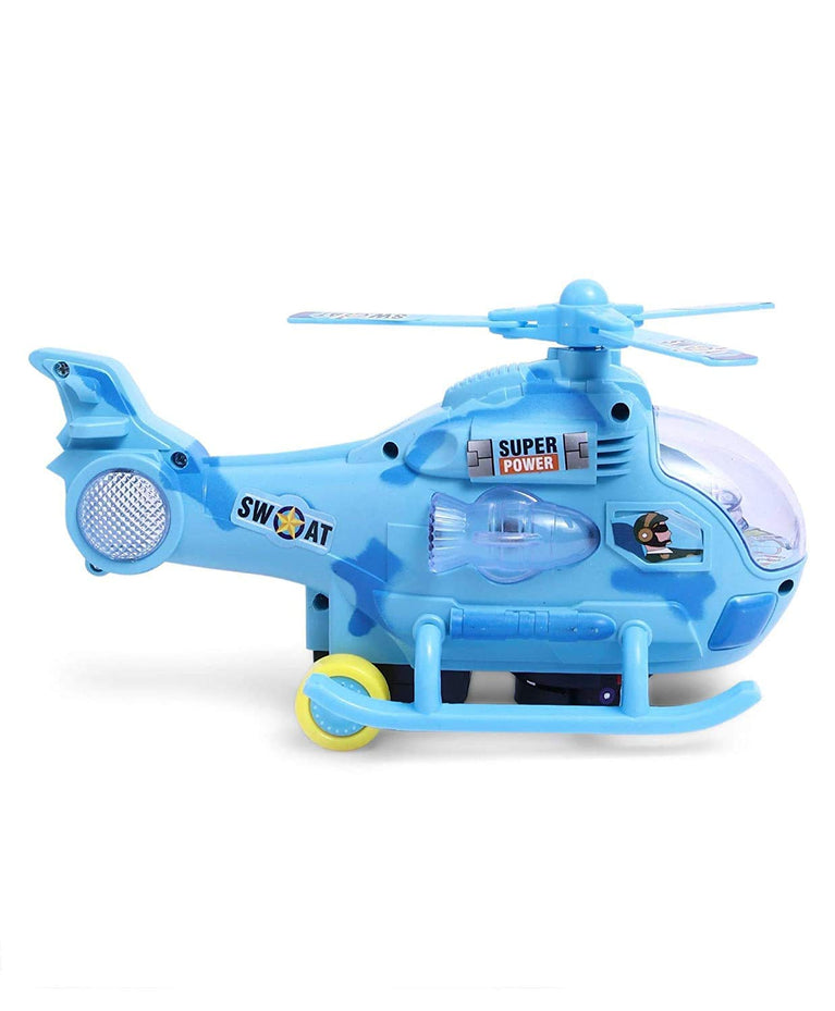 Preview image 3rd product image for Musical Helicopter Toy for Kids | Colorful Lights | Pack of 1 - BachcheCompany.com