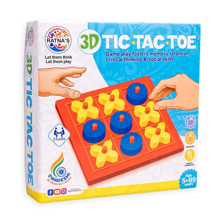Preview image 3D Tic Tac Toe Board Game for Kids and Adults - BachcheCompany.com