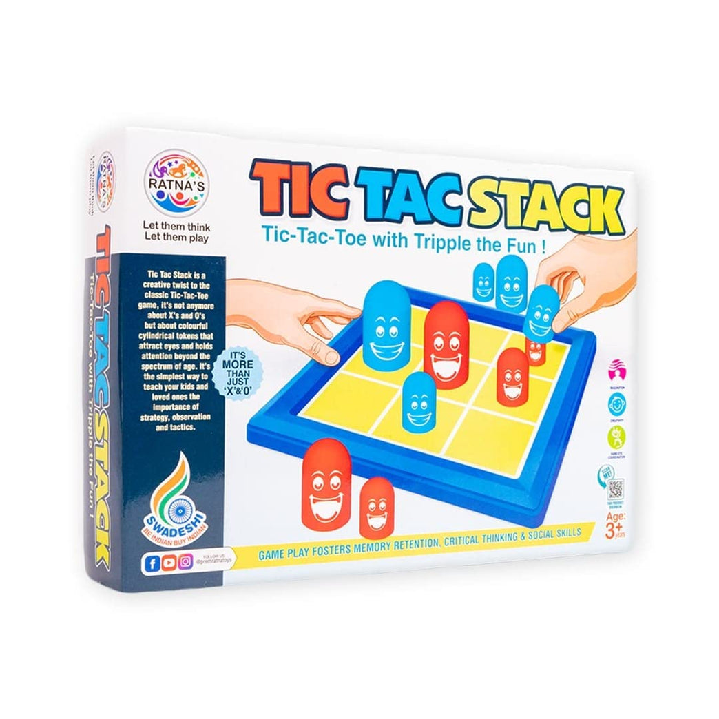 Tic Tac Stack: Mind-Challenging Strategy Board Game - BachcheCompany.com