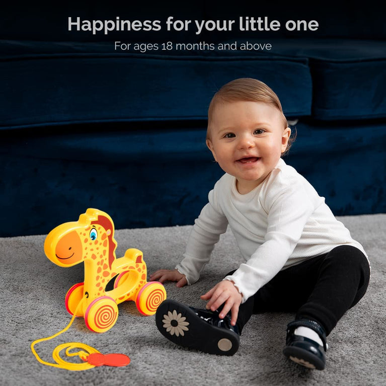 Preview image 4th product image for Gary Giraffe Pull Along Toy | 18+ Months - BachcheCompany.com