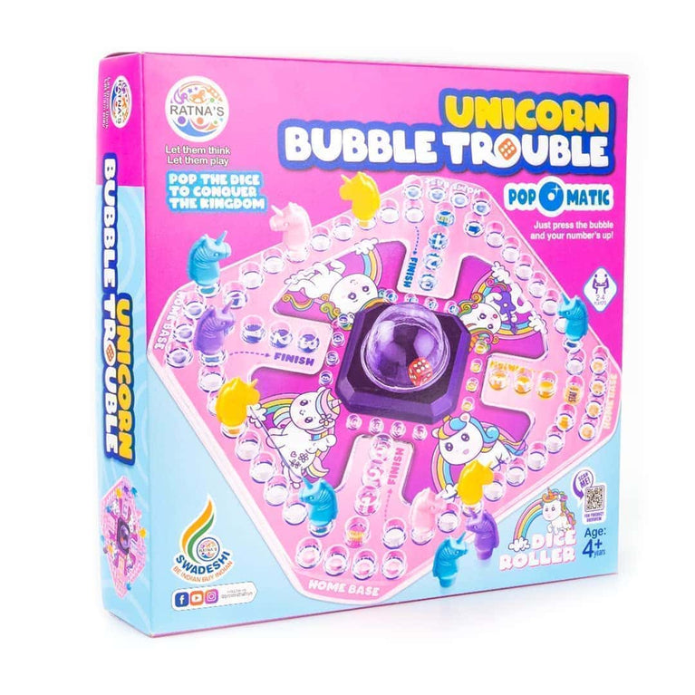 Preview image 6th product image for Unicorn Bubble Trouble Board Game - Kids 4+ - BachcheCompany.com