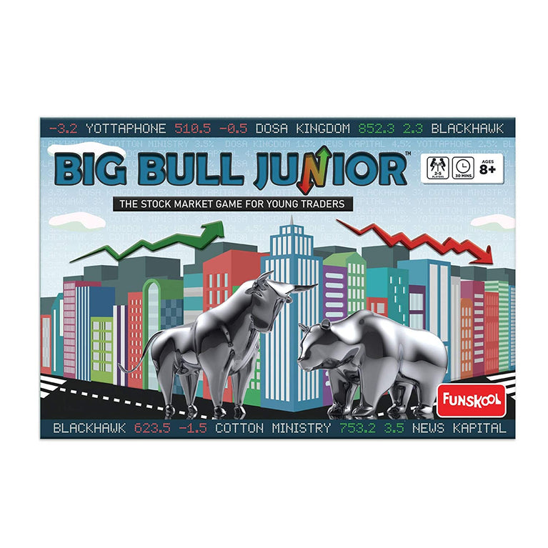 Preview image 2nd product image for Big Bull Jr. Stock Market Trade Game for Kids 8+ - BachcheCompany.com