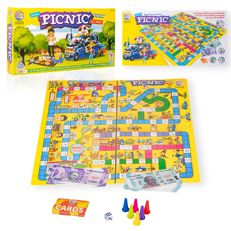 Preview image 4th product image for Ratnas Picnic Board: Family Fun Game Pack of 1 - BachcheCompany.com