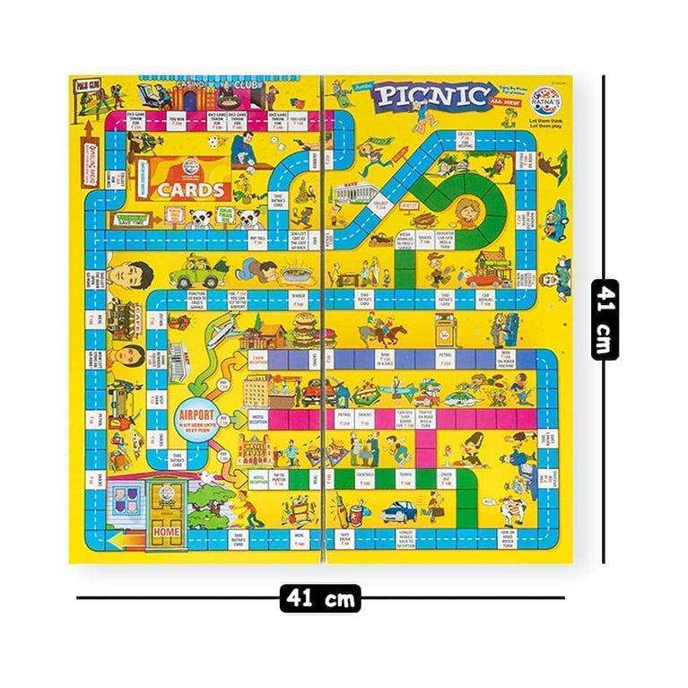 Preview image 7th product image for Ratnas Picnic Board: Family Fun Game Pack of 1 - BachcheCompany.com