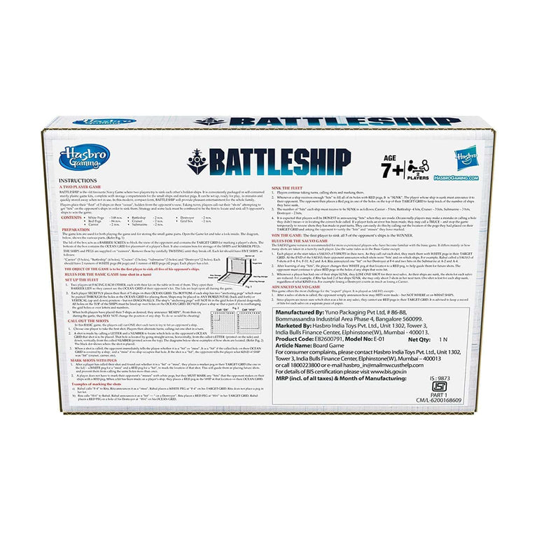 Preview image 5th product image for Battleship Board Game: Classic Strategy for Kids Ages 7+ - BachcheCompany.com