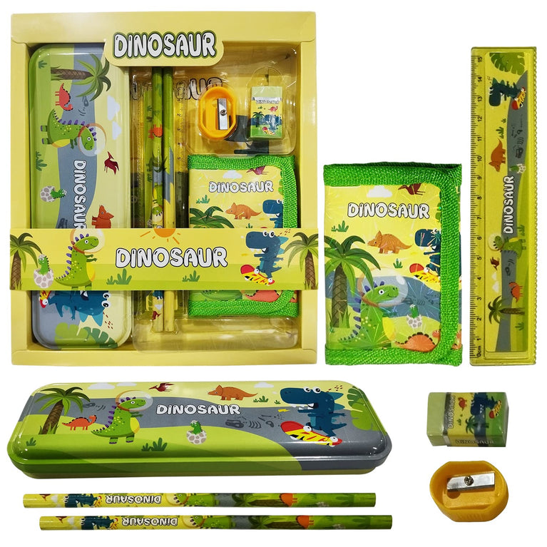 Preview image Dinosaur Stationery Set for Kids - 7 Pcs Gift Kit - BachcheCompany.com