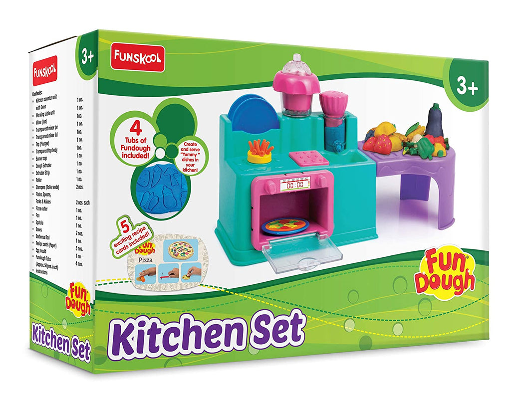 Fundough Kitchen Set - Cutting and Moulding Playset 3+ - BachcheCompany.com