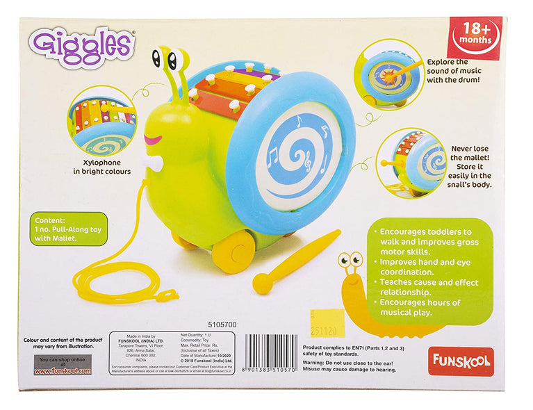 Preview image 5th product image for 3-in-1 Musical Snail Toy for Babies - BachcheCompany.com
