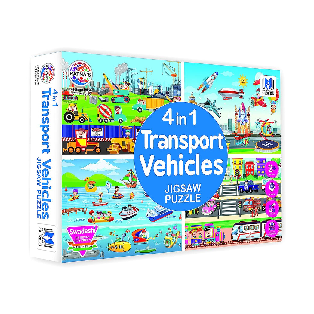 Buy 4-in-1 Transport Puzzle for Kids - 35 Pieces - BachcheCompany.com