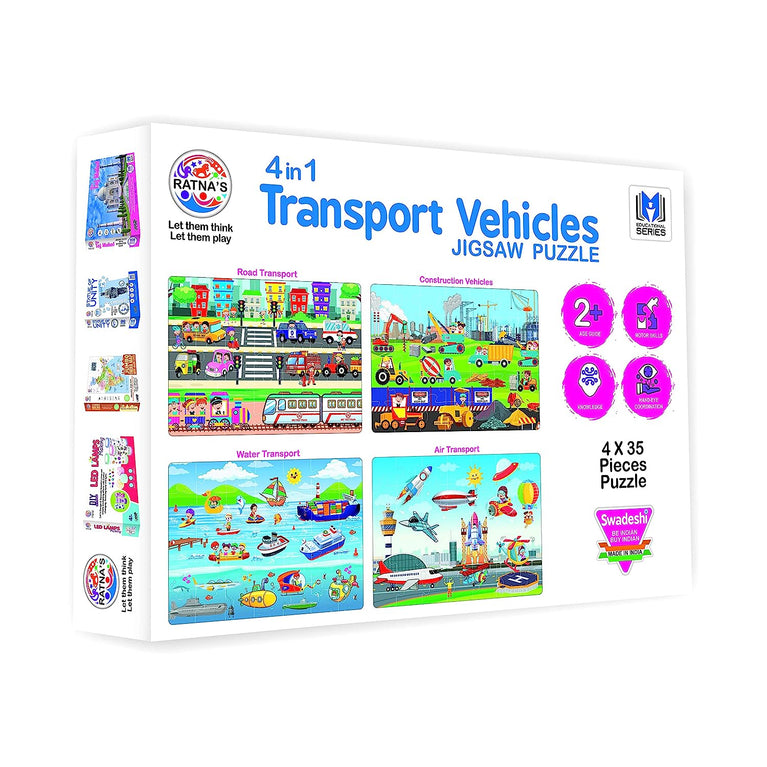 Preview image 5th product image for Buy 4-in-1 Transport Puzzle for Kids - 35 Pieces - BachcheCompany.com