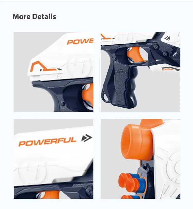 Preview image 6th product image for Blaze Storm Soft Bullet Gun Toy - 10 Safe Foam Bullets for Kids Battle Game - BachcheCompany.com