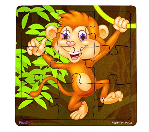 Preview image 3rd product image for Fun and Educational Wooden Jigsaw Puzzle for Kids - Pack of 4 - BachcheCompany.com