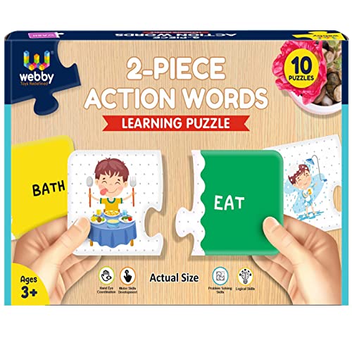 Preview image Action Word Learning Pack: Montessori Puzzle Toys for 3 Year Olds - BachcheCompany.com