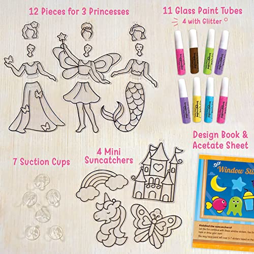 Preview image 2nd product image for Create Magical Window Art with Princess Designs - Craft Kit for Girls - BachcheCompany.com
