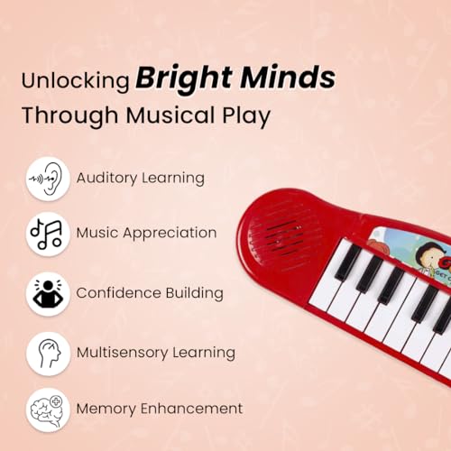 Preview image 2nd product image for Portable Mini Piano Keyboard for Kids - Red Color - BachcheCompany.com