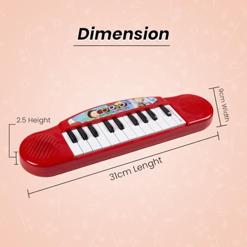Preview image 5th product image for Portable Mini Piano Keyboard for Kids - Red Color - BachcheCompany.com
