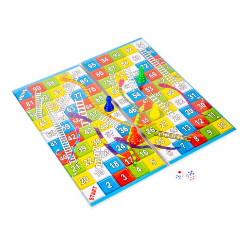 Preview image 2nd product image for Classic Strategy Game: Little Snakes and Ladders with Ludo 2-in-1 - BachcheCompany.com