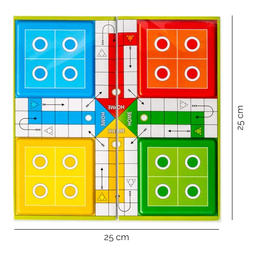 Preview image 4th product image for Classic Strategy Game: Little Snakes and Ladders with Ludo 2-in-1 - BachcheCompany.com