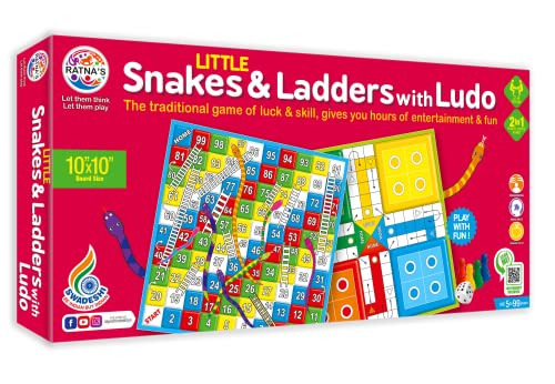 Preview image 6th product image for Classic Strategy Game: Little Snakes and Ladders with Ludo 2-in-1 - BachcheCompany.com