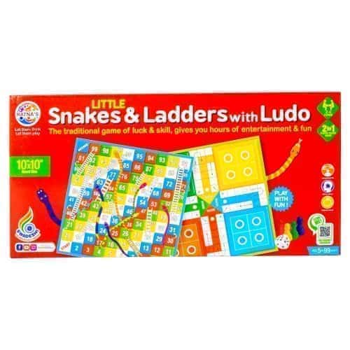 Preview image 8th product image for Classic Strategy Game: Little Snakes and Ladders with Ludo 2-in-1 - BachcheCompany.com
