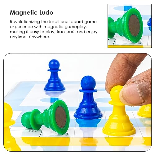 Preview image 3rd product image for Fun Family Game: Magnetic Snakes and Ladders + Ludo - BachcheCompany.com