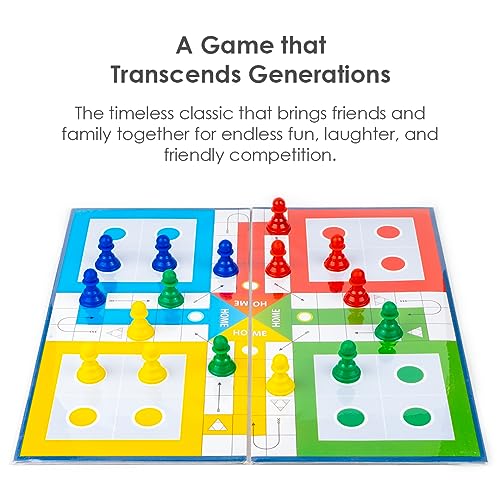 Preview image 4th product image for Fun Family Game: Magnetic Snakes and Ladders + Ludo - BachcheCompany.com