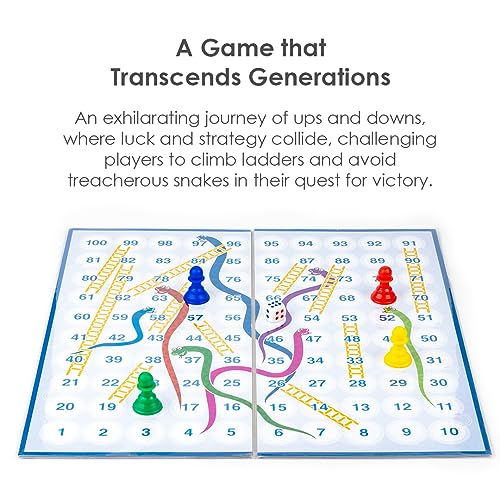 Preview image 6th product image for Fun Family Game: Magnetic Snakes and Ladders + Ludo - BachcheCompany.com