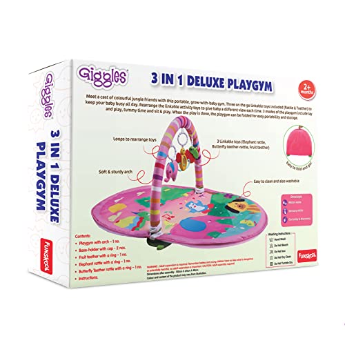 Preview image 3rd product image for Funskool Giggles Deluxe Play Gym - 3 Modes of Play for Infants - BachcheCompany.com