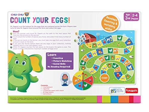 Preview image 3rd product image for Chu Chu TV Funskool Count Your Eggs: Multicolor for 3 Years - BachcheCompany.com