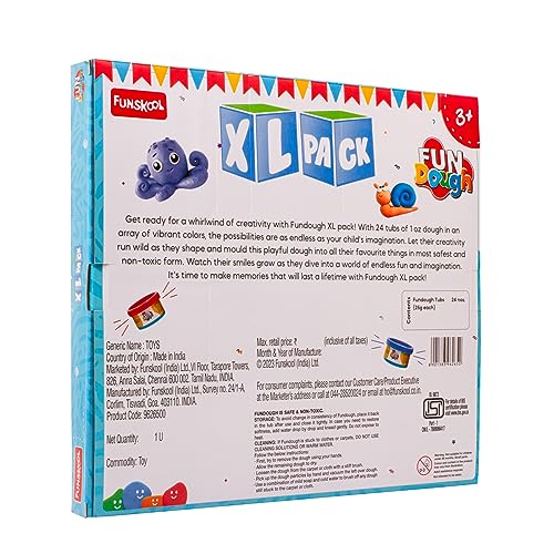 Preview image 5th product image for FunDough XL Pack - Shaping and Sculpting for Kids | Multi-Colour - BachcheCompany.com