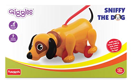 Preview image 2nd product image for Funskool Giggles Sniffy the Dog Pull Along Toy - Encourages Walking! - BachcheCompany.com