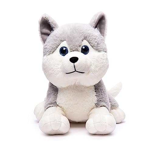 Preview image 6th product image for Plush Husky Dog Stuffed Animal - 35cm Grey - BachcheCompany.com