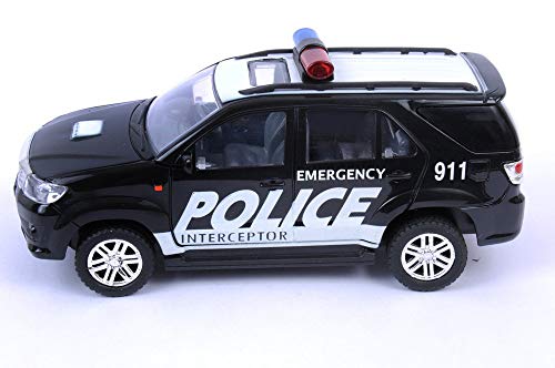Preview image 2nd product image for Police Interceptor Fortune Pull-Back Car: Black - 1 pc - BachcheCompany.com