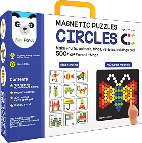 Fun Magnetic Puzzles for Kids - 400 Magnets, 200 Puzzles, Display Stand - BachcheCompany.com