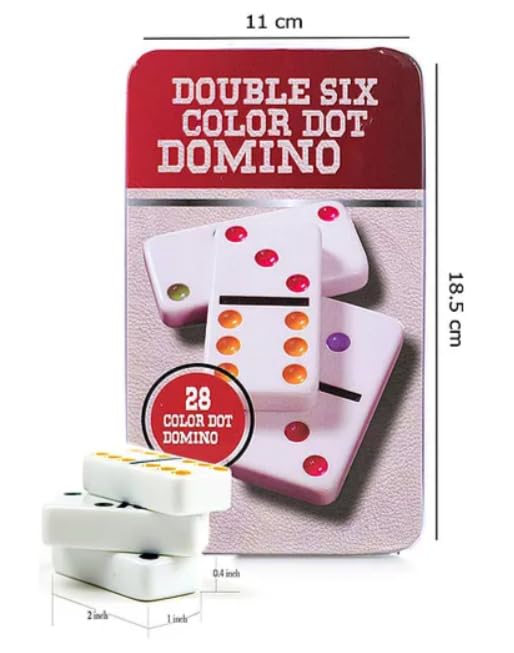 Preview image 3rd product image for Colorful Dot Dominoes Tile Game for Adults and Kids - BachcheCompany.com