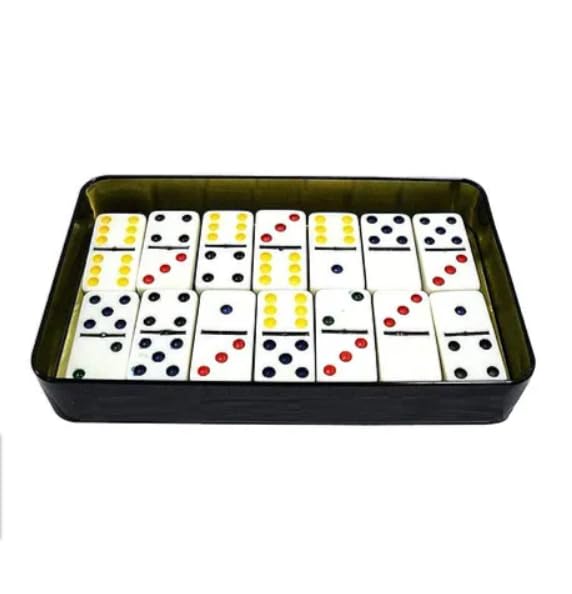 Preview image 4th product image for Colorful Dot Dominoes Tile Game for Adults and Kids - BachcheCompany.com