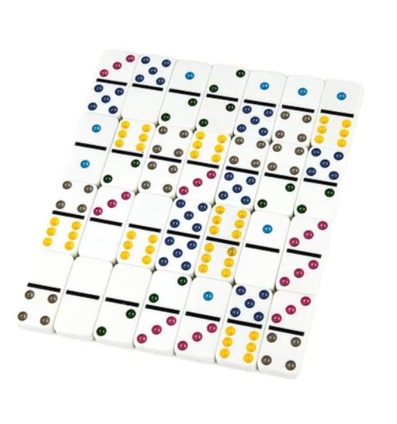 Preview image 5th product image for Colorful Dot Dominoes Tile Game for Adults and Kids - BachcheCompany.com