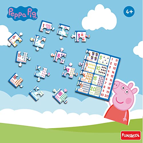 Preview image 4th product image for Funskool Peppa Numbers Puzzle: Educational 60-Piece Toy - BachcheCompany.com