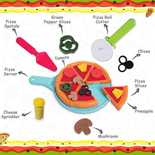 Preview image 3rd product image for Funskool Giggles My First Pizza Toy Set - 15 Toppings for Kids - BachcheCompany.com