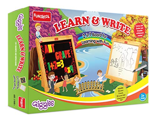 Preview image 12th product image for Funskool 2-in-1 Magnetic Slate: Early Learning Toy - BachcheCompany.com