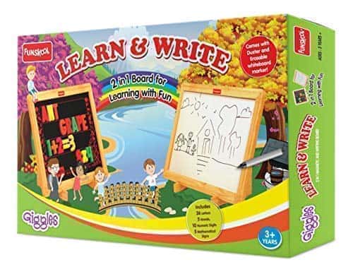 Preview image 13th product image for Funskool 2-in-1 Magnetic Slate: Early Learning Toy - BachcheCompany.com