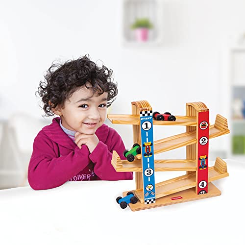 Preview image 4th product image for Giggles Funskool Ramp Racer Toy with 3 Mini Cars - Free Wheeling! - BachcheCompany.com