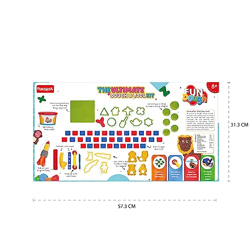 Preview image 3rd product image for Funskool Playset Ultimate Dough Kit - 64-Piece Multicolour Toy - BachcheCompany.com