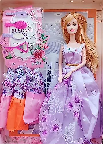 Stylish Doll Toy for Girls with Moveable Limbs and Fashion Accessories - BachcheCompany.com