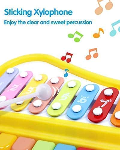 Preview image 7th product image for Colorful Musical Xylophone and Piano for Kids - 8 Keys - BachcheCompany.com