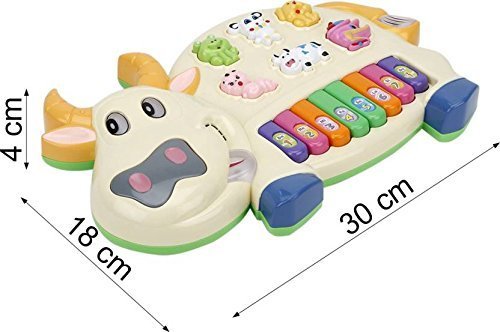 Preview image 4th product image for Cow Piano: Musical Fun for Kids - 3 Modes, Flashing Lights and Animal Sounds - BachcheCompany.com