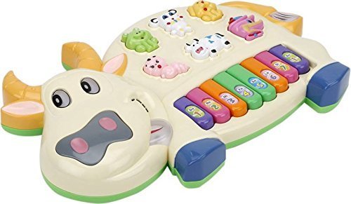 Preview image 5th product image for Cow Piano: Musical Fun for Kids - 3 Modes, Flashing Lights and Animal Sounds - BachcheCompany.com